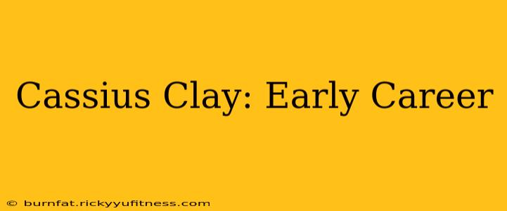 Cassius Clay: Early Career