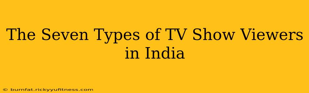 The Seven Types of TV Show Viewers in India